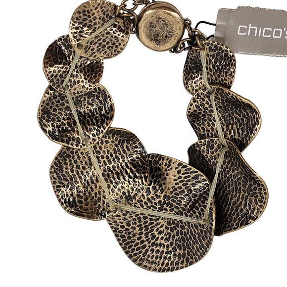 Chicos Borsala Non Stretch Chunky Magnet Clasp Bracelet NWT - Picture 2 of 2